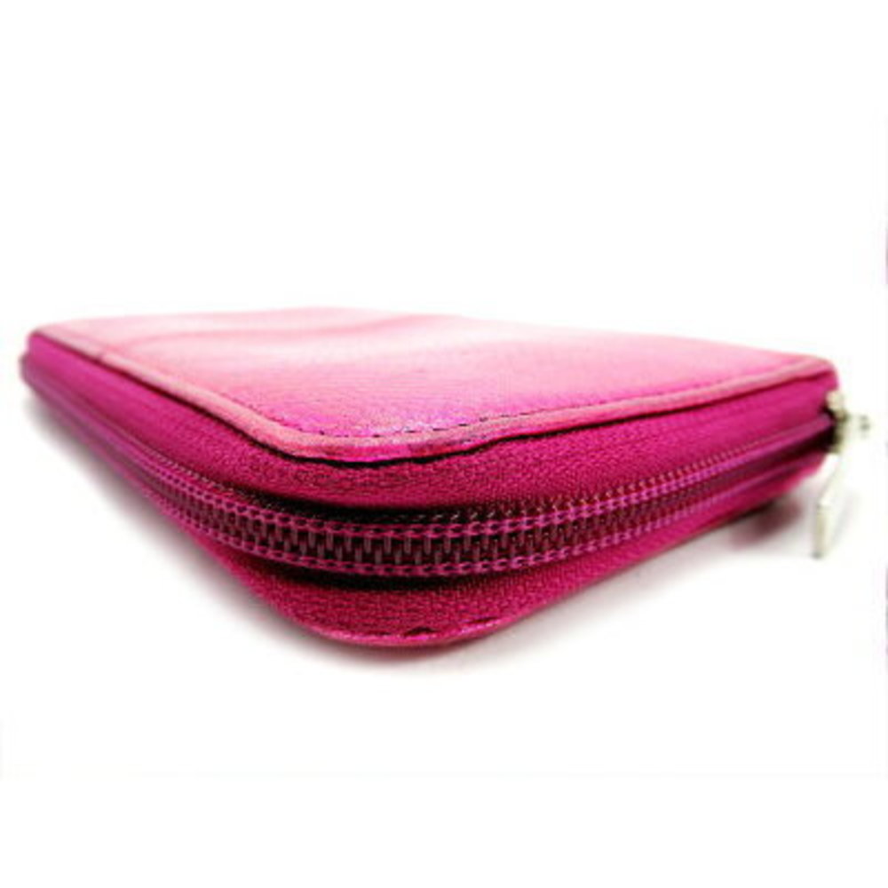 Salvatore Ferragamo Long Wallet Zip Python Pink L… - image 5